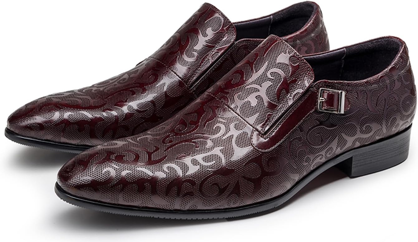 Мужские туфли Santimon с монковой застежкой из натуральной кожи, заостренные пенни-лоферы с пряжкой, стильные тисненые повседневные деловые туфли для мужчин, красный
Мужские туфли Santimon с монковой застежкой из натуральной кожи, заостренные пенни-лоферы с пряжкой, стильные тисненые повседневные деловые туфли для мужчин, красный