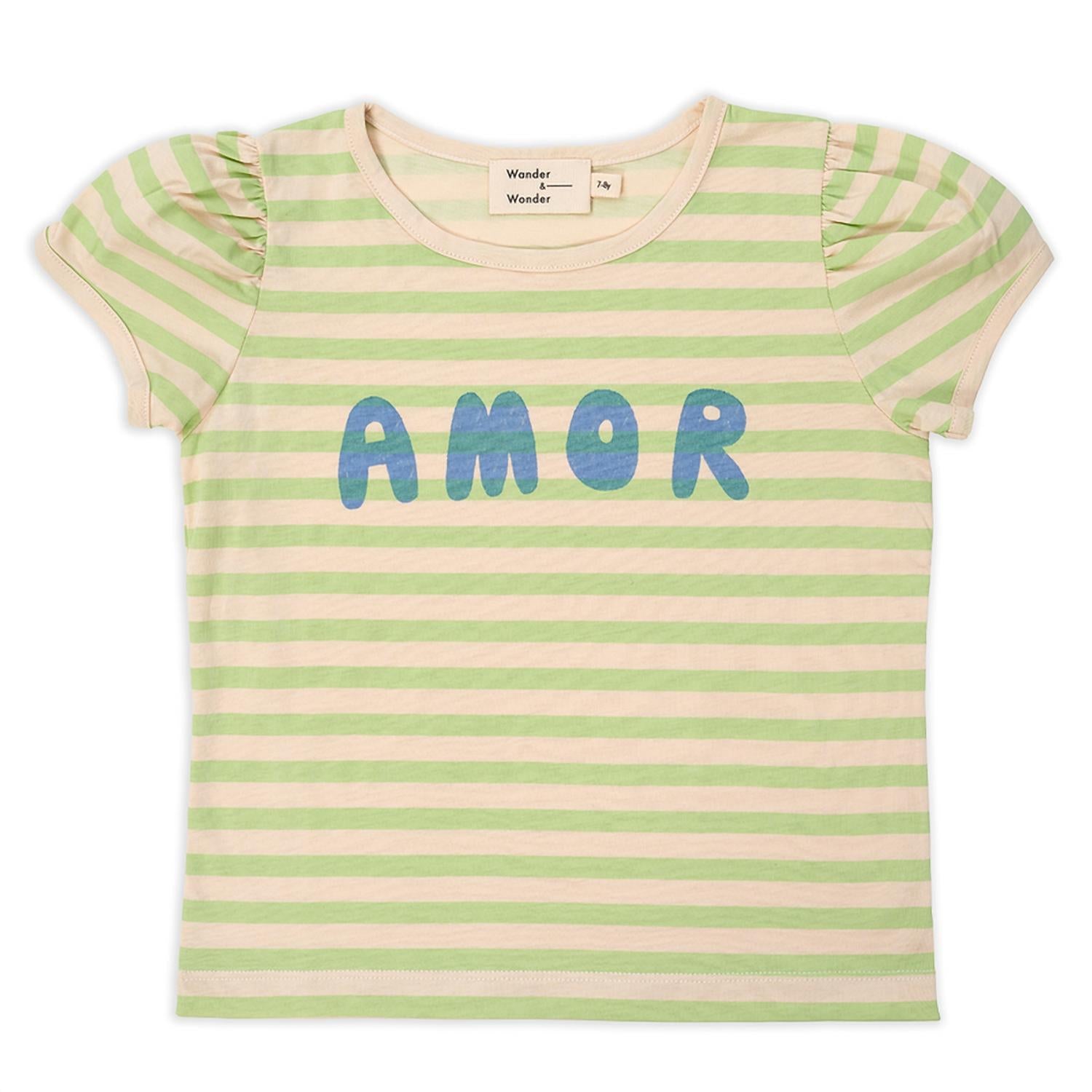 Детская полосатая футболка Амор в зеленом цвете Wander & Wonder
Детская полосатая футболка Амор в зеленом цвете Wander & Wonder