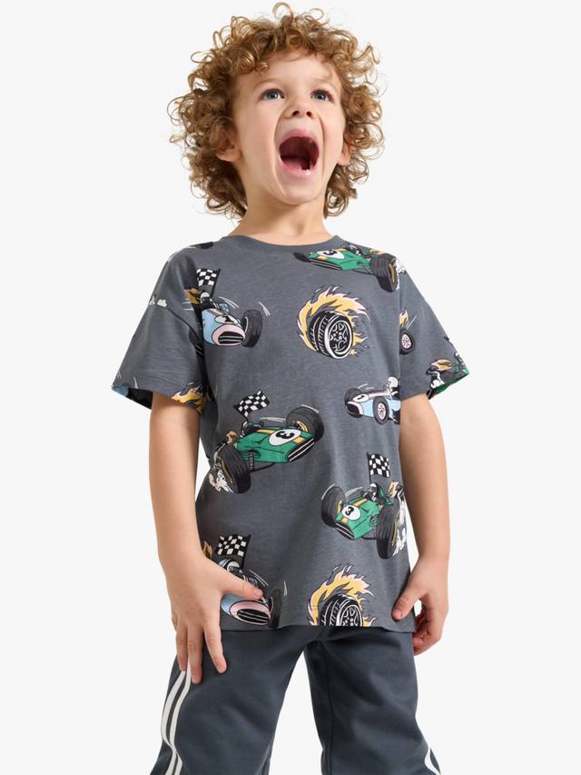 Детская футболка с принтом гоночной машины из хлопка Lindex, Dark Grey
Детская футболка с принтом гоночной машины из хлопка Lindex, Dark Grey