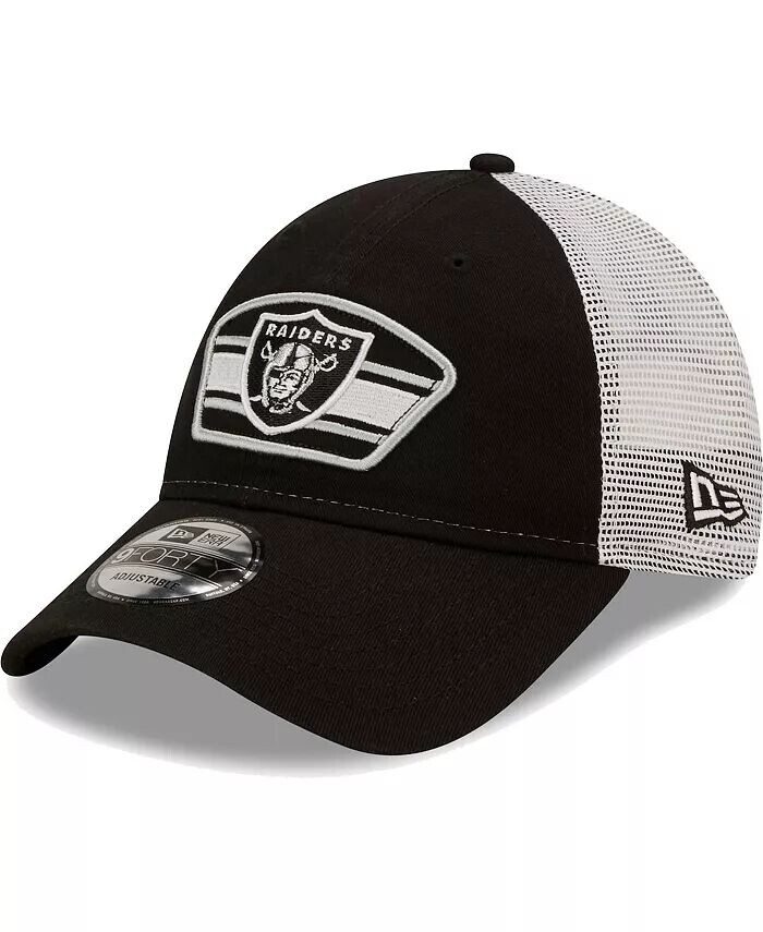 Мужская черно-белая кепка с нашивкой-логотипом Las Vegas Raiders Trucker 9Forty Snapback New Era
Мужская черно-белая кепка с нашивкой-логотипом Las Vegas Raiders Trucker 9Forty Snapback New Era