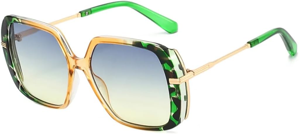 Большие квадратные солнцезащитные очки для женщин в двойной оправе, солнцезащитные очки с защитой от УФ-излучения UV400, для путешествий, пляжа и повседневной носки UATXTAU, Green Yellow
Большие квадратные солнцезащитные очки для женщин в двойной оправе, солнцезащитные очки с защитой от УФ-излучения UV400, для путешествий, пляжа и повседневной носки UATXTAU, Green Yellow