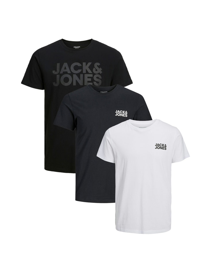 Футболка Jack & Jones, белый/черный 
Футболка Jack & Jones, белый/черный