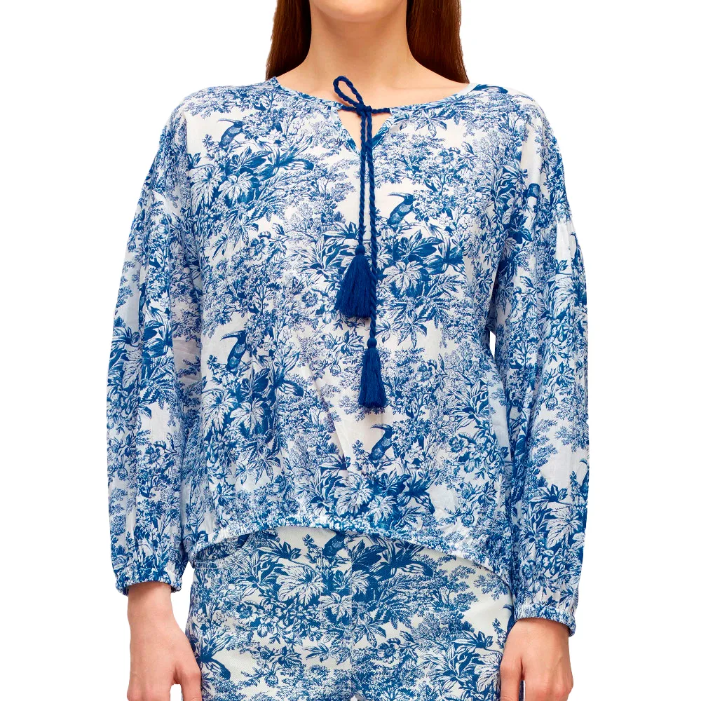 Блузка Sundek Toile de jouy long sleeve, синий
Блузка Sundek Toile de jouy long sleeve, синий