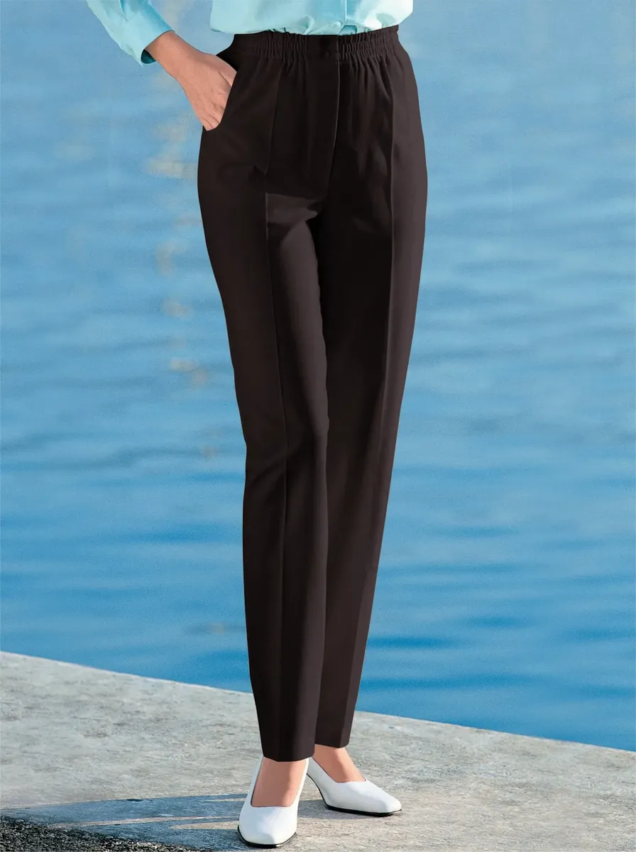 Брюки без застежки Classic Basics, коричневый
Брюки без застежки Classic Basics, коричневый