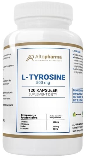 AltoPharma, L-тирозин форте 500 мг + L-лейцин + пребиотик, 120 капсул. Inna marka
AltoPharma, L-тирозин форте 500 мг + L-лейцин + пребиотик, 120 капсул. Inna marka