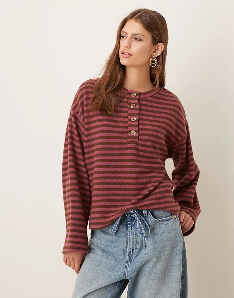 Супермягкий топ-хенли ASOS DESIGN в полоску шоколадного и бордового цветов - MBLUE
Супермягкий топ-хенли ASOS DESIGN в полоску шоколадного и бордового цветов - MBLUE