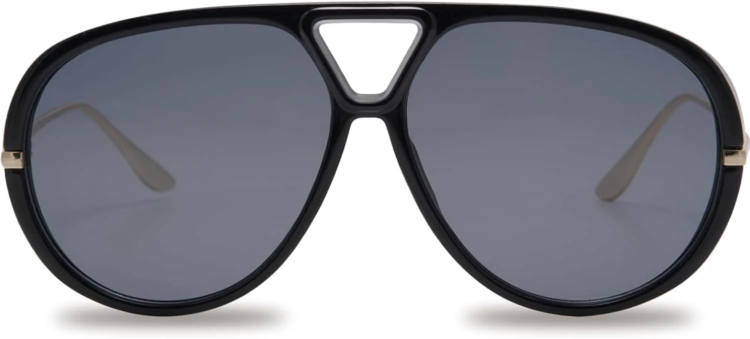 Солнцезащитные очки-авиаторы для женщин, ретро-очки большого размера, круглые, модные, с защитой от УФ-излучения UV400 GM9609 GIGIMOTTE, Black Frame/Black Gray Lens
Солнцезащитные очки-авиаторы для женщин, ретро-очки большого размера, круглые, модные, с защитой от УФ-излучения UV400 GM9609 GIGIMOTTE, Black Frame/Black Gray Lens