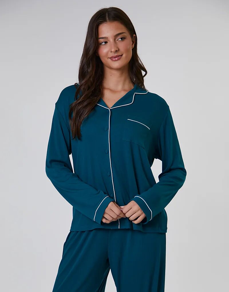 Рубашка Loungeable Rib с длинными рукавами и длинные брюки зеленого цвета
Рубашка Loungeable Rib с длинными рукавами и длинные брюки зеленого цвета