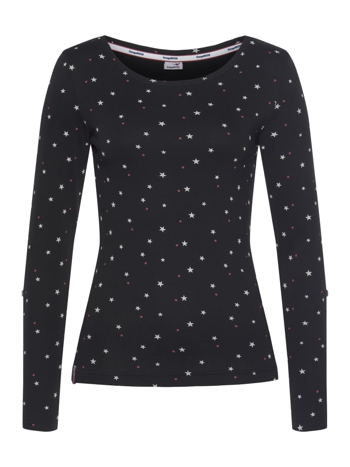 Рубашка с длинными рукавами в черный узор Kangaroos
Рубашка с длинными рукавами в черный узор Kangaroos