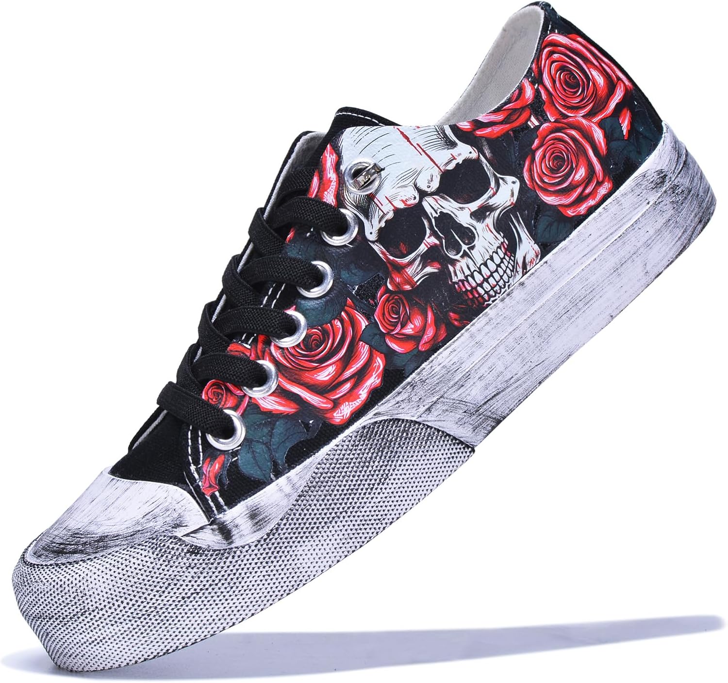 Женские кроссовки GXZUORUI в готическом стиле с черепом и скелетом, унисекс, низкие, ретро-панк, для повседневной носки, удобные для прогулок или на Хэллоуин, красный
Женские кроссовки GXZUORUI в готическом стиле с черепом и скелетом, унисекс, низкие, ретро-панк, для повседневной носки, удобные для прогулок или на Хэллоуин, красный