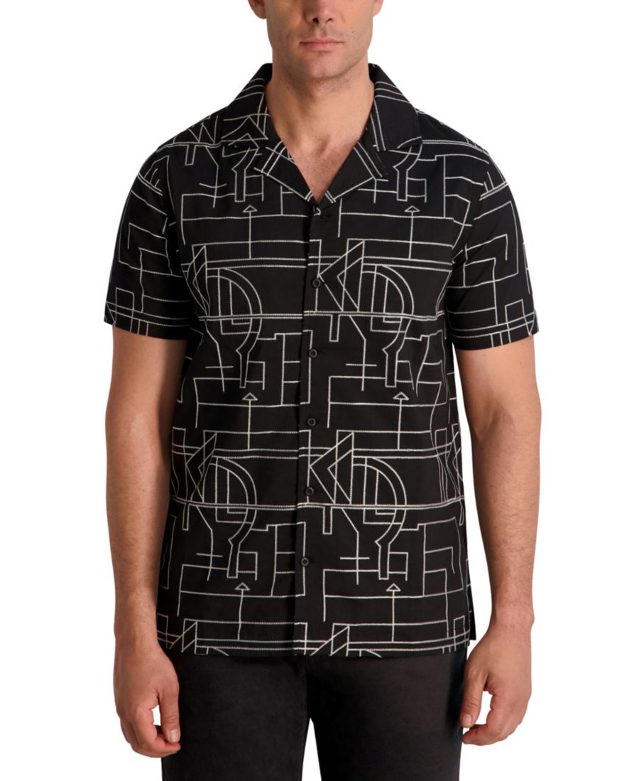 Мужская тканая рубашка с воротником-стойкой KARL LAGERFELD PARIS, Black
Мужская тканая рубашка с воротником-стойкой KARL LAGERFELD PARIS, Black