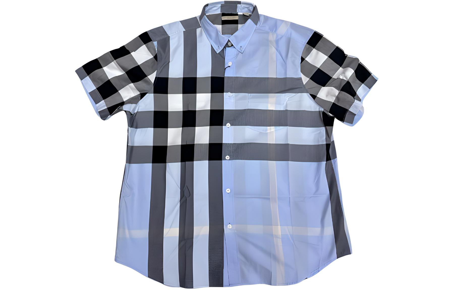 Бурберри Синяя Короткорукавная Рубашка с Принтом и Остроконечным Воротником на Одной Пуговице
Бурберри Синяя Короткорукавная Рубашка с Принтом и Остроконечным Воротником на Одной Пуговице