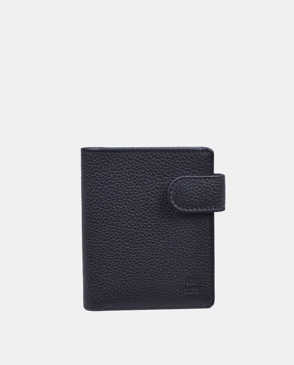 Вертикальный черный кожаный кошелек с вкладышем Olimpo, черный
Вертикальный черный кожаный кошелек с вкладышем Olimpo, черный