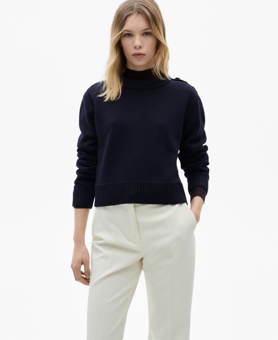 Женский вязаный свитер с декоративными пуговицами MANGO, Dark Navy
Женский вязаный свитер с декоративными пуговицами MANGO, Dark Navy