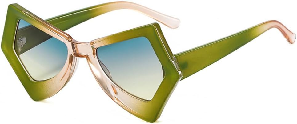 Ретро уникальные многоугольные солнцезащитные очки «кошачий глаз» для женщин, модные, с градиентными оттенками, защита от УФ-излучения UV400, оранжево-зеленые солнцезащитные очки для мужчин generic, Green Green Yellow
Ретро уникальные многоугольные солнцезащитные очки «кошачий глаз» для женщин, модные, с градиентными оттенками, защита от УФ-излучения UV400, оранжево-зеленые солнцезащитные очки для мужчин generic, Green Green Yellow