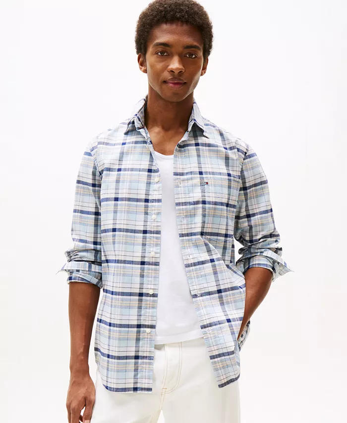 Мужская свободная рубашка с длинным рукавом в клетку Oxford Tommy Hilfiger, синий
Мужская свободная рубашка с длинным рукавом в клетку Oxford Tommy Hilfiger, синий