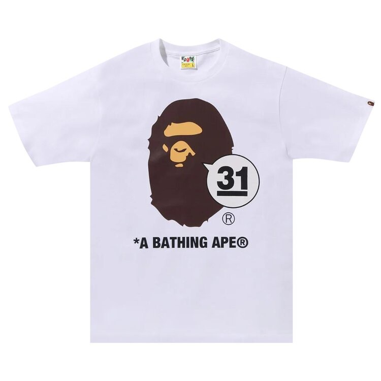 Футболка BAPE A Bathing Ape 31st Anniv. Ape Head Tee, белый
Футболка BAPE A Bathing Ape 31st Anniv. Ape Head Tee, белый