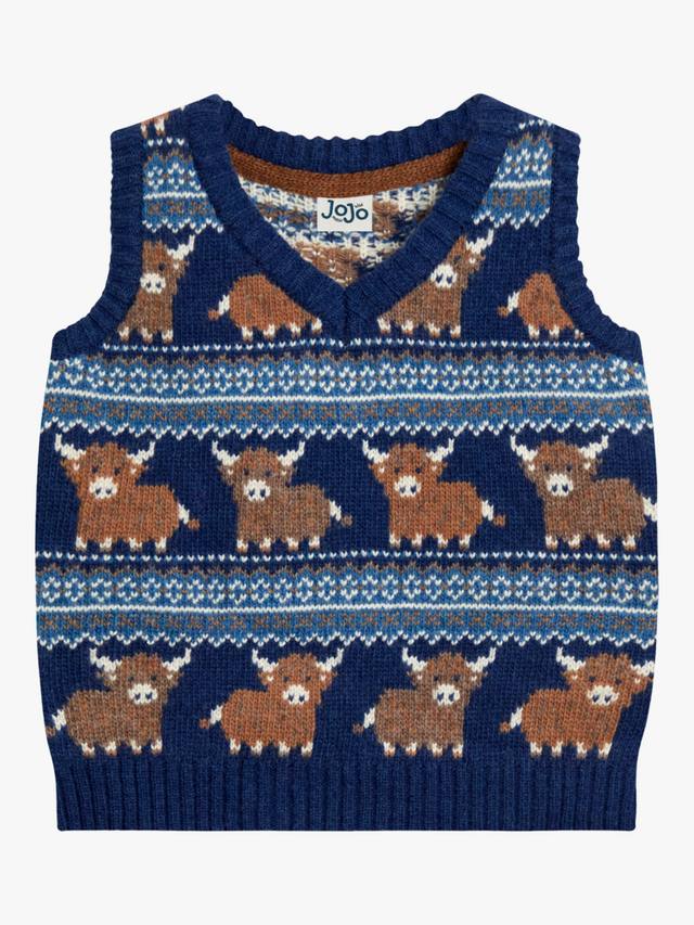 Детский жилет Highland Cow из шерстяной смеси JoJo Maman Bébé, Navy
Детский жилет Highland Cow из шерстяной смеси JoJo Maman Bébé, Navy