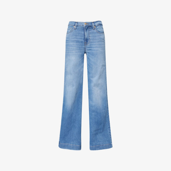 Джинсы 7 For All Mankind расклешенные, голубой 
Джинсы 7 For All Mankind расклешенные, голубой