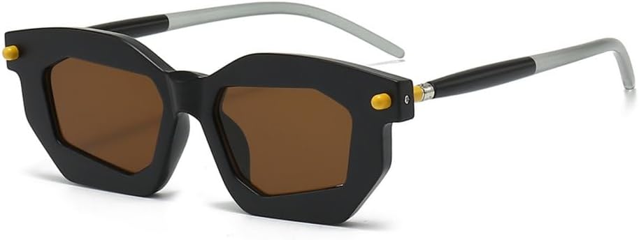 Солнцезащитные очки Polygon Cat Eye для женщин, двухцветные, модные, с прозрачными линзами; очки для мужчин в стиле панк с заклепками, уникальные солнцезащитные очки UV400 TYUVIVO, Black Tea
Солнцезащитные очки Polygon Cat Eye для женщин, двухцветные, модные, с прозрачными линзами; очки для мужчин в стиле панк с заклепками, уникальные солнцезащитные очки UV400 TYUVIVO, Black Tea