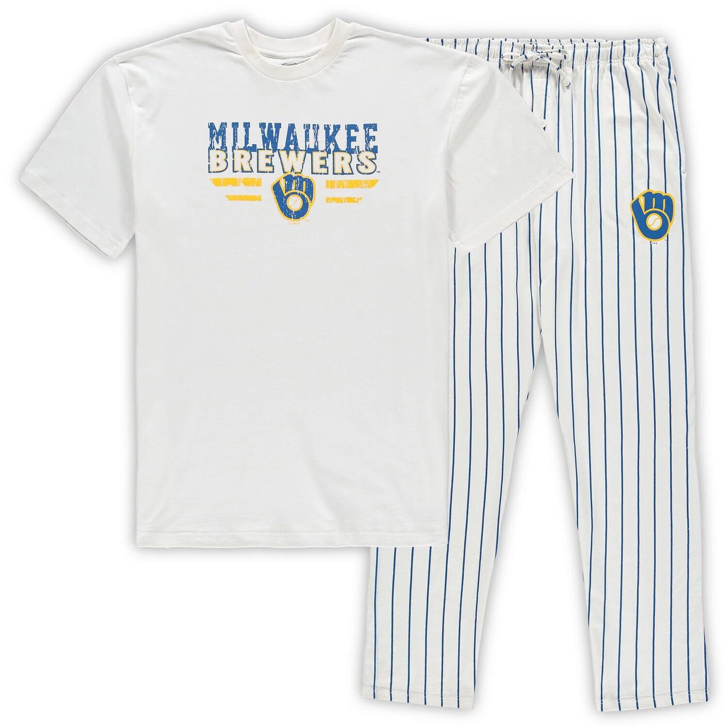 Мужской комплект для сна Concepts Sport White/Royal Milwaukee Brewers Big & Tall в тонкую полоску
Мужской комплект для сна Concepts Sport White/Royal Milwaukee Brewers Big & Tall в тонкую полоску