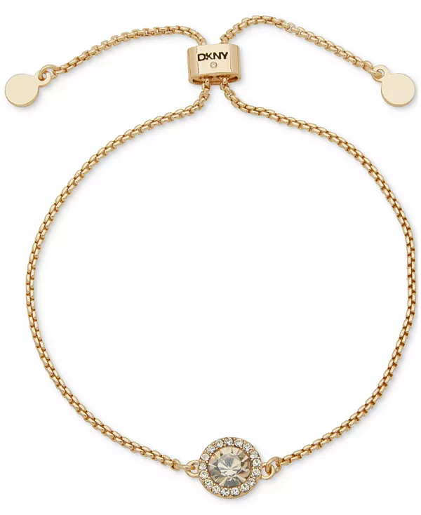 Браслет-Слайдер золотистого оттенка с инкрустацией кристаллами и камнями Dkny, gold
Браслет-Слайдер золотистого оттенка с инкрустацией кристаллами и камнями Dkny, gold