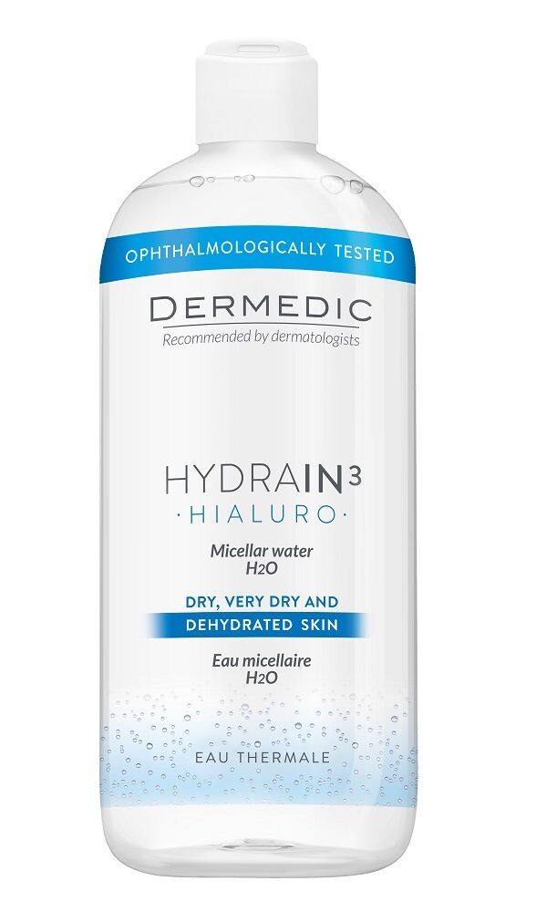 Dermedic Hydrain3 Hialuro мицеллярная жидкость, 500 ml
Dermedic Hydrain3 Hialuro мицеллярная жидкость, 500 ml