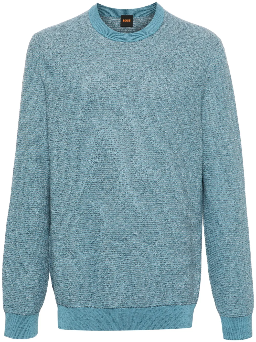 Меланжевый джемпер BOSS, синий 
Меланжевый джемпер BOSS, синий