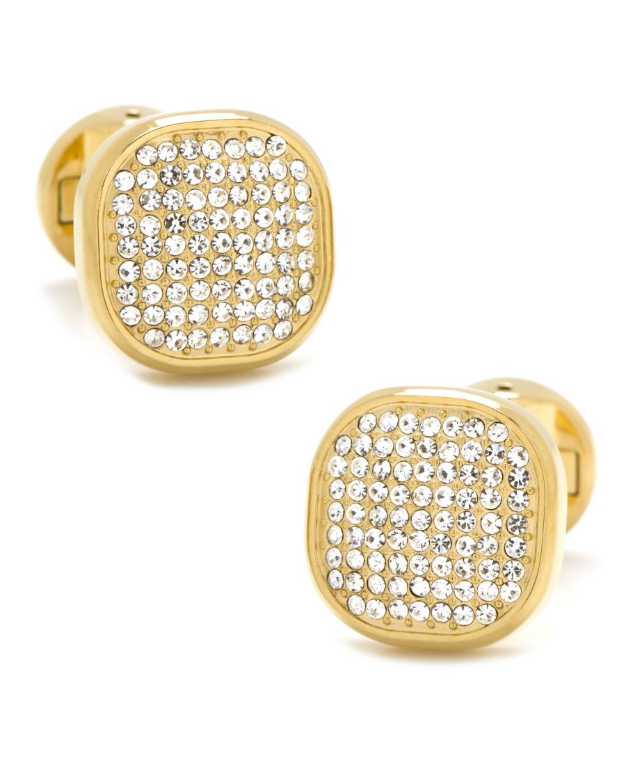 Запонки из нержавеющей стали с белыми кристаллами в технике паве Cufflinks Inc, Gold
Запонки из нержавеющей стали с белыми кристаллами в технике паве Cufflinks Inc, Gold