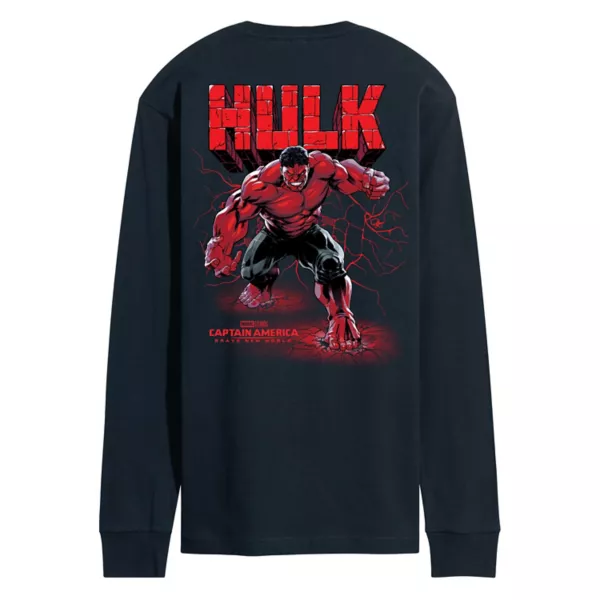 Мужская футболка с длинным рукавом с принтом «Капитан Америка: О дивный новый мир» и «Халк» Marvel, синий
Мужская футболка с длинным рукавом с принтом «Капитан Америка: О дивный новый мир» и «Халк» Marvel, синий