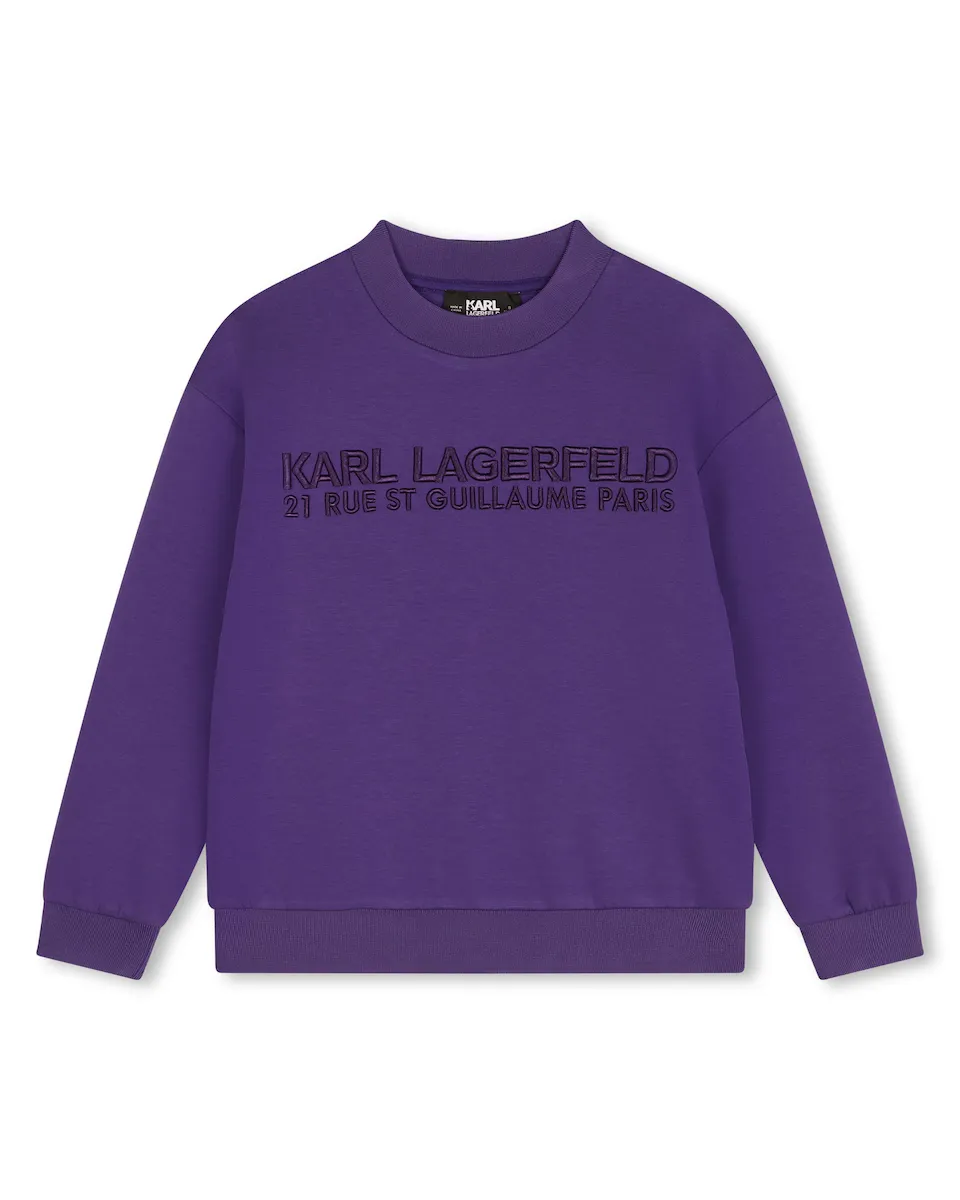 Фиолетовая толстовка для мальчика с логотипом спереди Karl Lagerfeld Kids
Фиолетовая толстовка для мальчика с логотипом спереди Karl Lagerfeld Kids