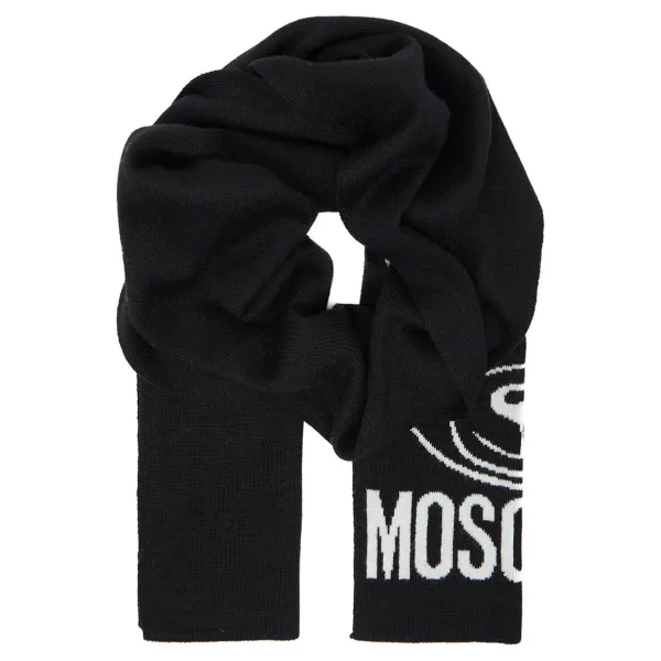 Шарф с добавлением шерсти Moschino, черный
Шарф с добавлением шерсти Moschino, черный