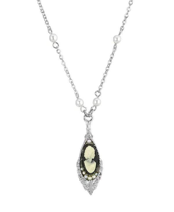 Серебристо-Черное и белое ожерелье с камеей, регулируемое, 16 дюймов 2028, black
Серебристо-Черное и белое ожерелье с камеей, регулируемое, 16 дюймов 2028, black