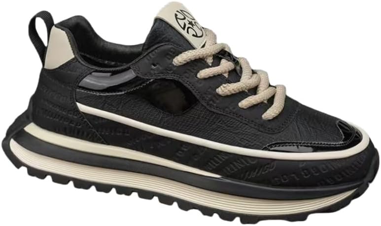 Мужские спортивные кроссовки с толстой подошвой, шнуровка, круглый носок, повседневные, резиновая подошва Fusecottc, черный
Мужские спортивные кроссовки с толстой подошвой, шнуровка, круглый носок, повседневные, резиновая подошва Fusecottc, черный