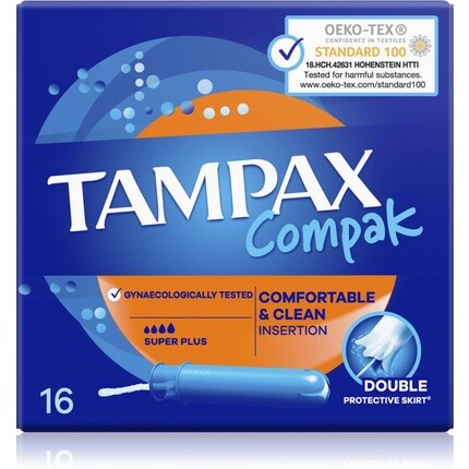 Тампоны Tampax Compak Super Plus - 16 тампонов
Тампоны Tampax Compak Super Plus - 16 тампонов