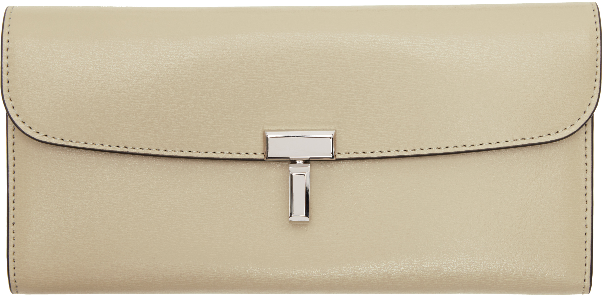 Бежевый кожаный кошелек с замком T-Lock TOTEME
Бежевый кожаный кошелек с замком T-Lock TOTEME