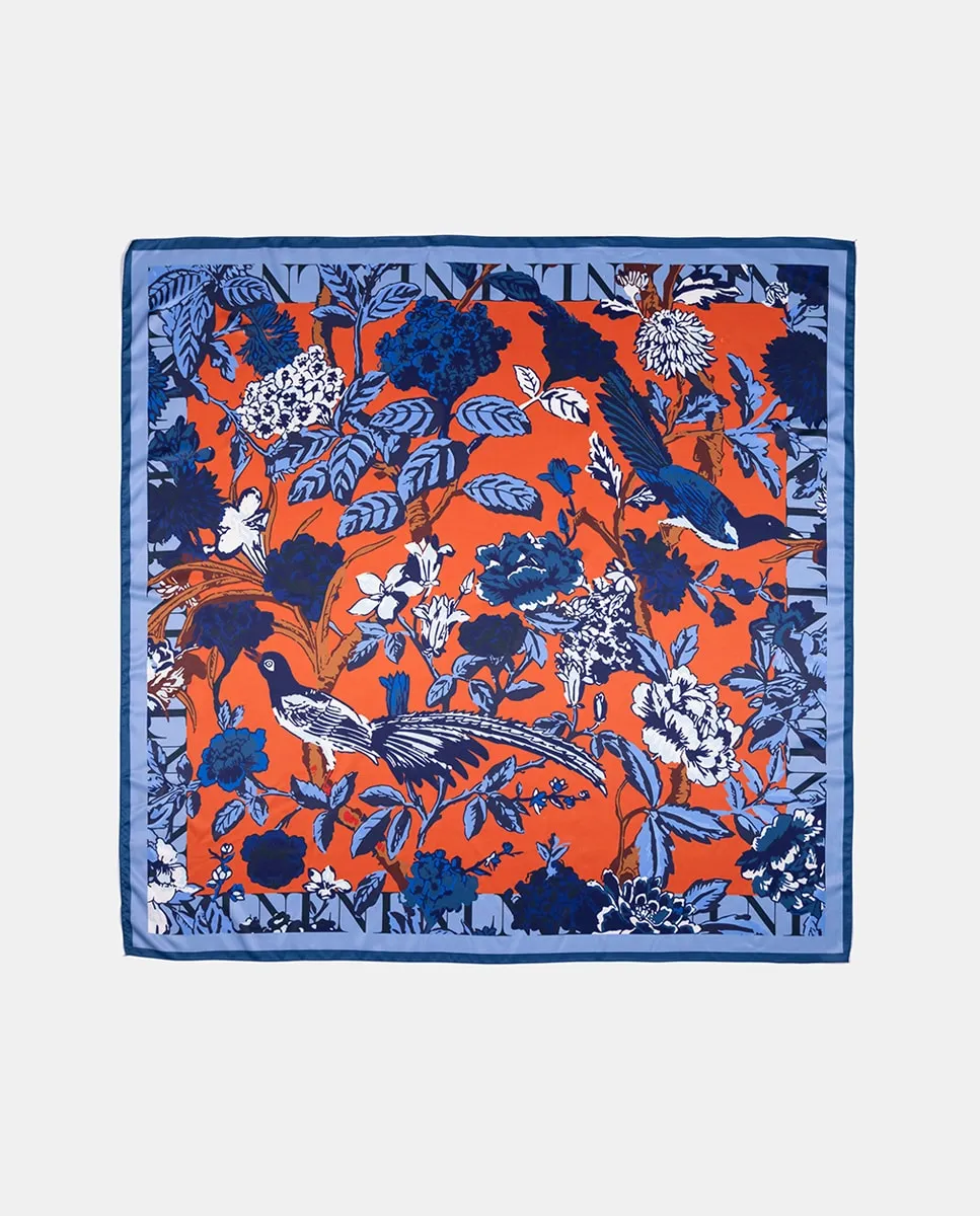 Женский платок Grand Carré с принтом растительности и птиц Naulover, синий
Женский платок Grand Carré с принтом растительности и птиц Naulover, синий