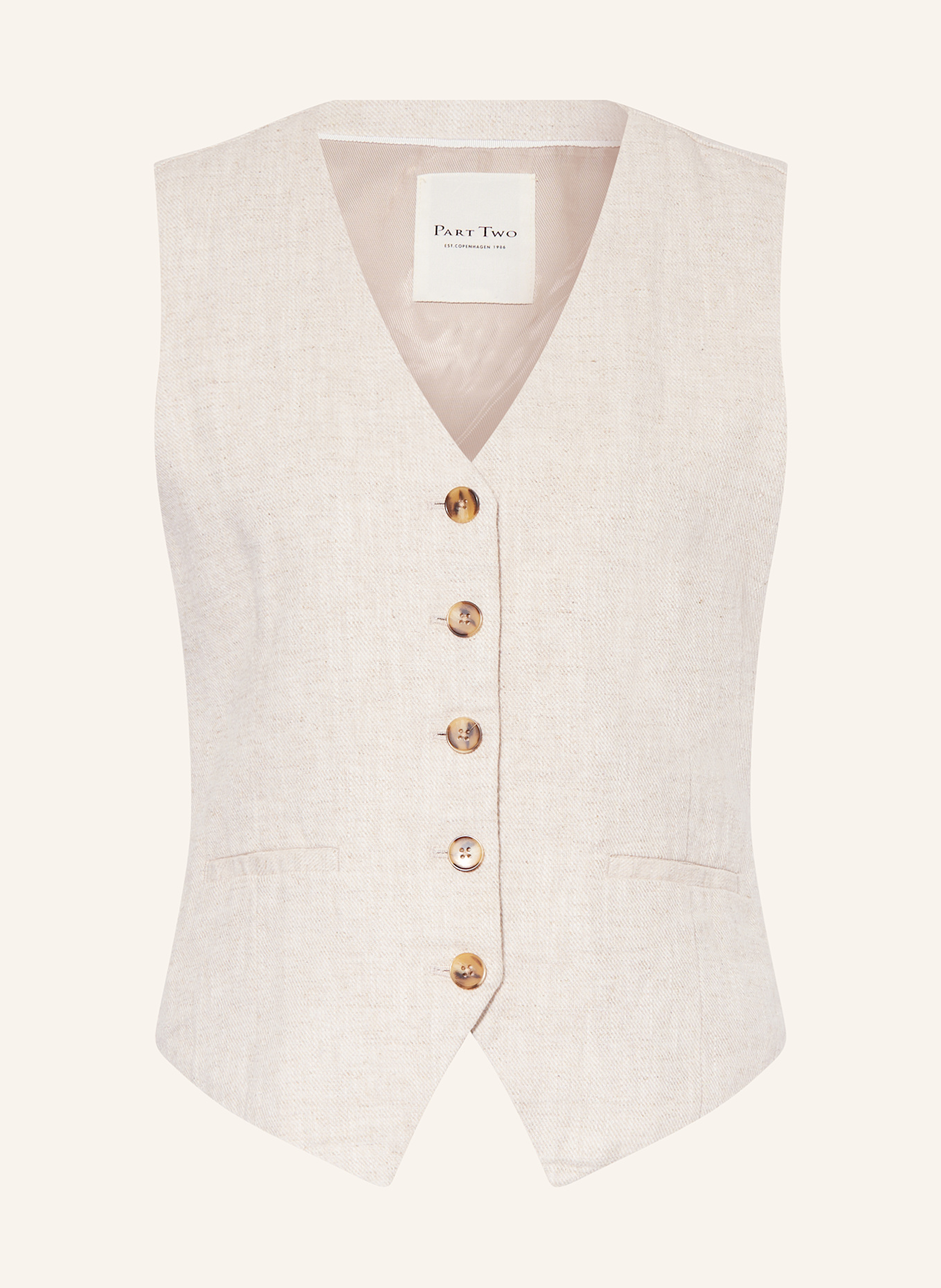 Блейзер жилет Part Two, бежевый
Блейзер жилет Part Two, бежевый