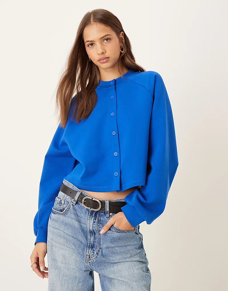 Кардиган интерлок ASOS DESIGN синего цвета
Кардиган интерлок ASOS DESIGN синего цвета