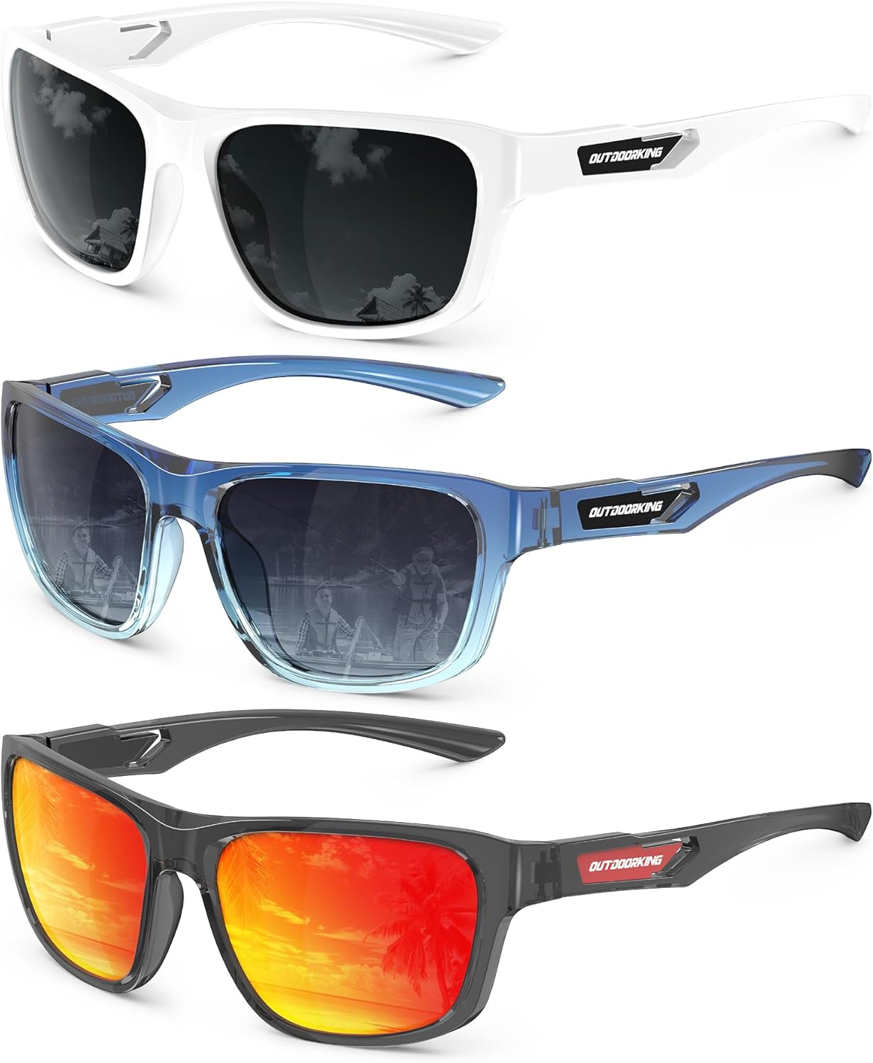 Поляризованные солнцезащитные очки KALIYADI для мужчин и женщин: классические солнцезащитные очки для вождения и рыбалки с защитой UV400, A06-white/Grey+blue/Grey+transparent Grey/Red
Поляризованные солнцезащитные очки KALIYADI для мужчин и женщин: классические солнцезащитные очки для вождения и рыбалки с защитой UV400, A06-white/Grey+blue/Grey+transparent Grey/Red