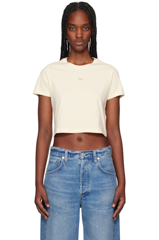 Футболка бежевая с нашивкой Baby Fox для малышей Maison Kitsuné
Футболка бежевая с нашивкой Baby Fox для малышей Maison Kitsuné