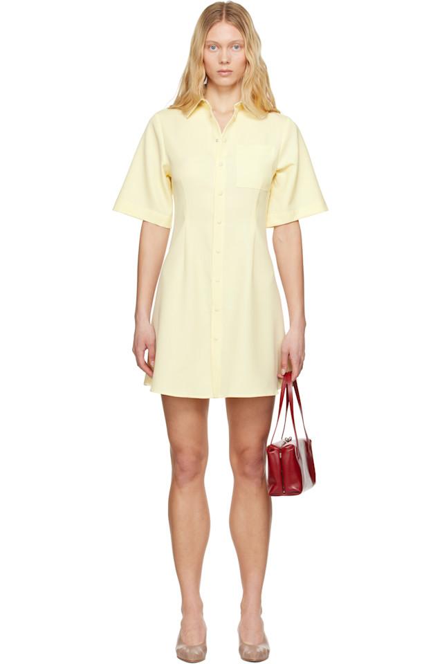 Шерстяное короткое платье-рубашка с короткими рукавами Ami Paris, цвет beurre
Шерстяное короткое платье-рубашка с короткими рукавами Ami Paris, цвет beurre