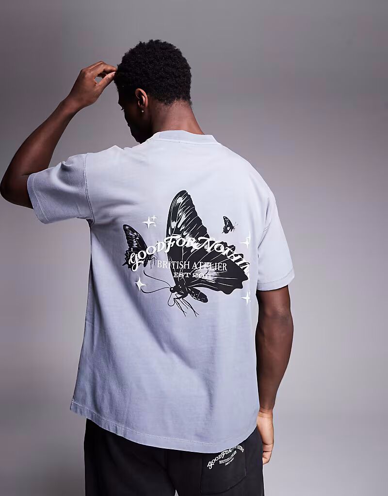 Футболка Good For Nothing с принтом бабочки на спине серого цвета
Футболка Good For Nothing с принтом бабочки на спине серого цвета