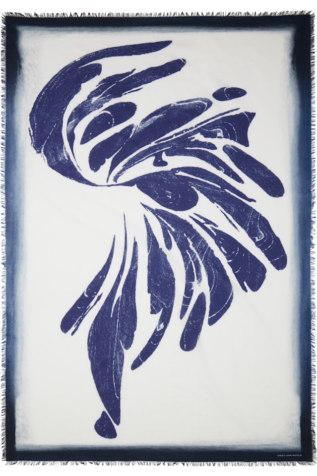 Печатный шарф Dries Van Noten, синий
Печатный шарф Dries Van Noten, синий