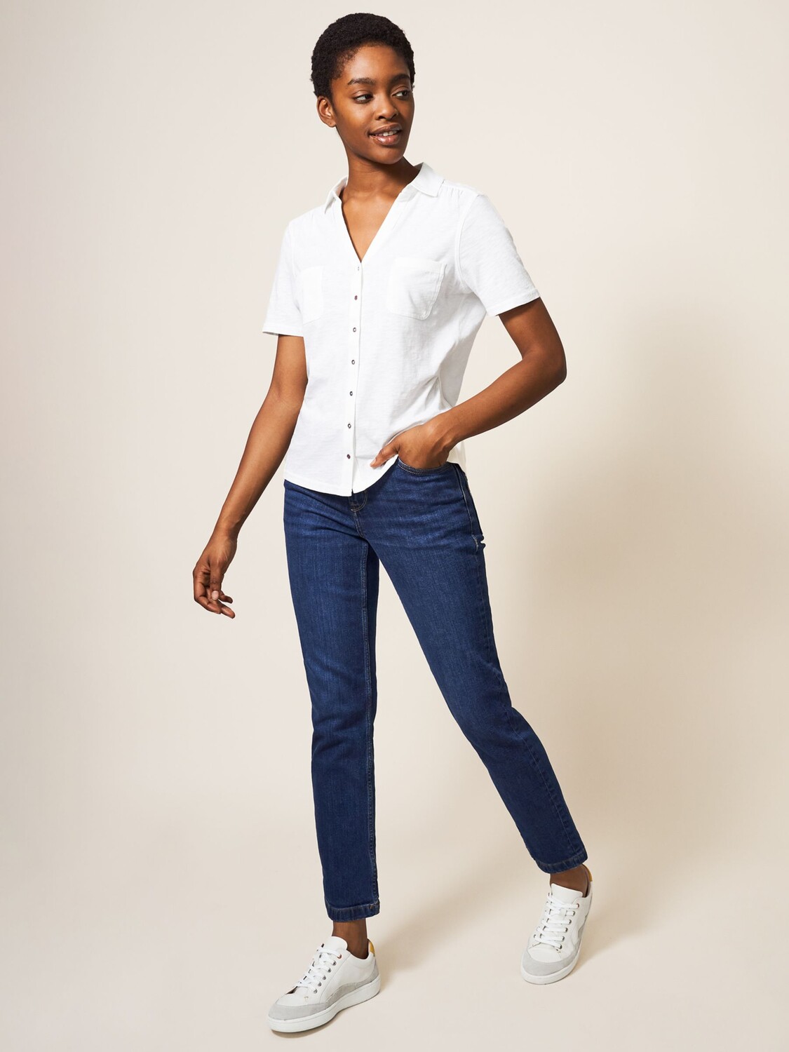 Рубашка из джерси White Stuff Penny, белая
Рубашка из джерси White Stuff Penny, белая