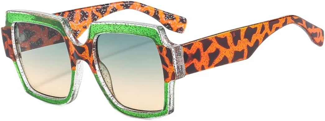 Женские и мужские солнцезащитные очки в винтажной квадратной оправе большого размера с защитой от УФ-излучения (UV400) для активного отдыха и вождения на открытом воздухе TVTBBVV, Leopard Green Yellow
Женские и мужские солнцезащитные очки в винтажной квадратной оправе большого размера с защитой от УФ-излучения (UV400) для активного отдыха и вождения на открытом воздухе TVTBBVV, Leopard Green Yellow