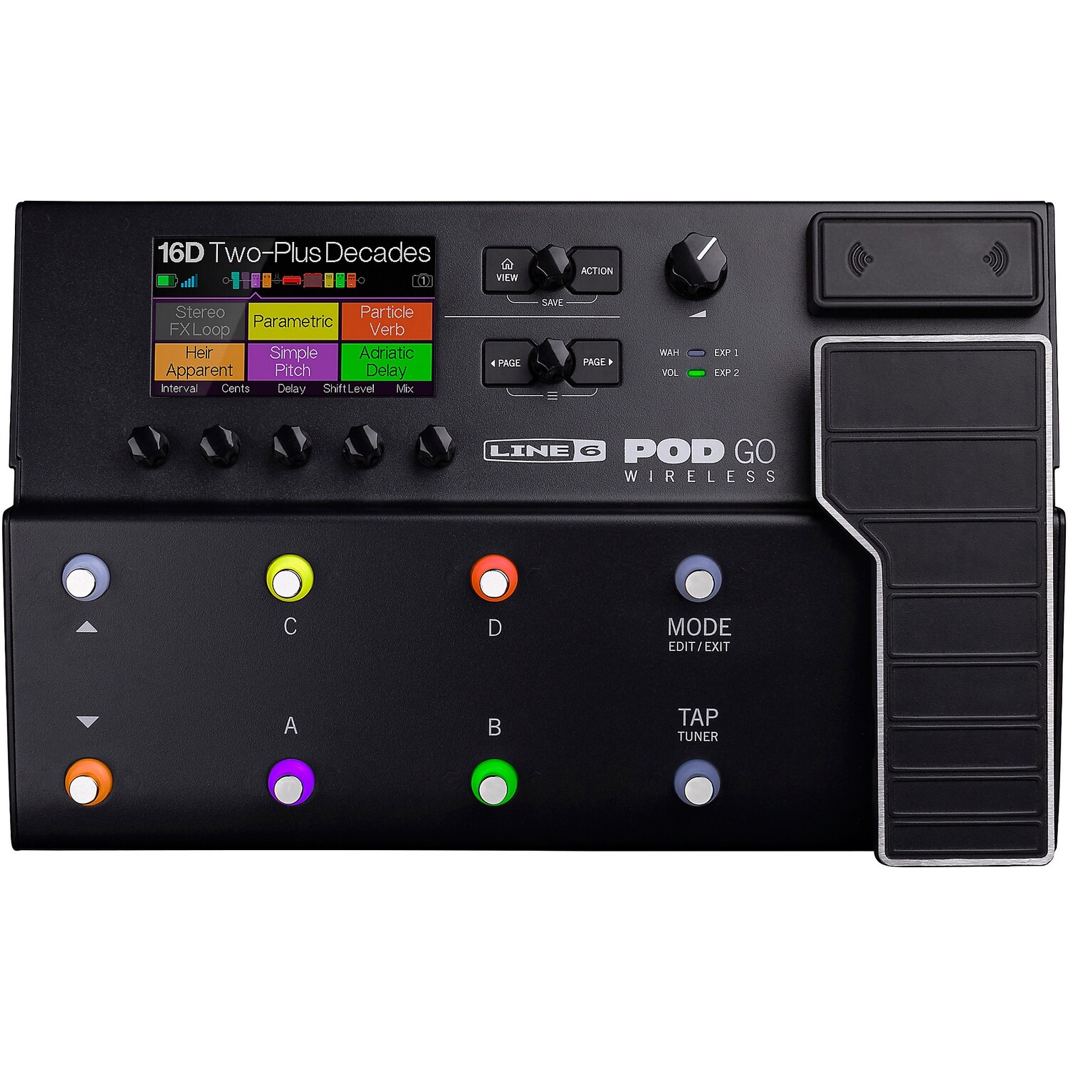 Беспроводной гитарный мультиэффектный процессор Line 6 POD Go, черный 
Беспроводной гитарный мультиэффектный процессор Line 6 POD Go, черный