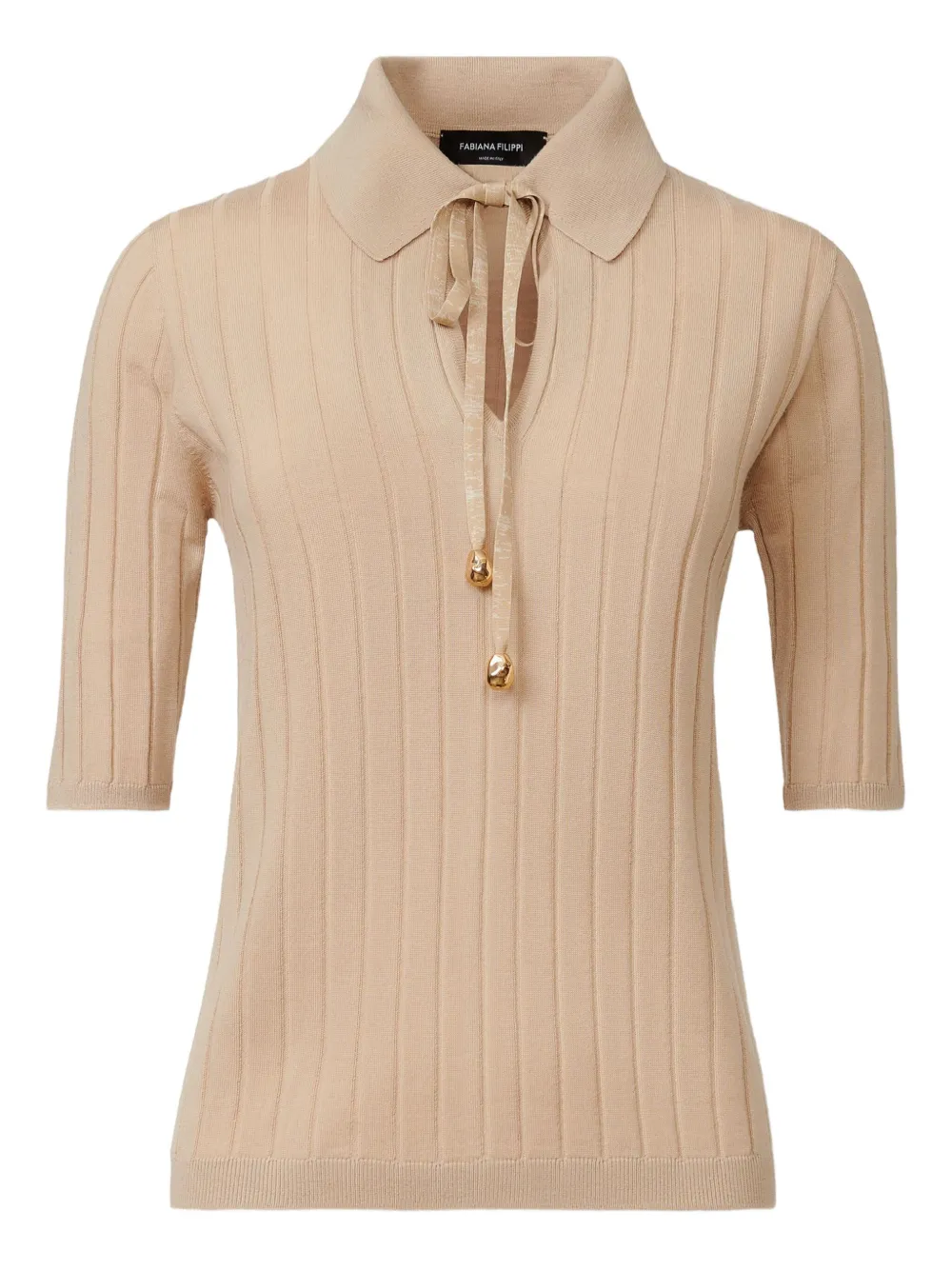 Рубашка поло в рубчик Fabiana Filippi, нейтральный
Рубашка поло в рубчик Fabiana Filippi, нейтральный
