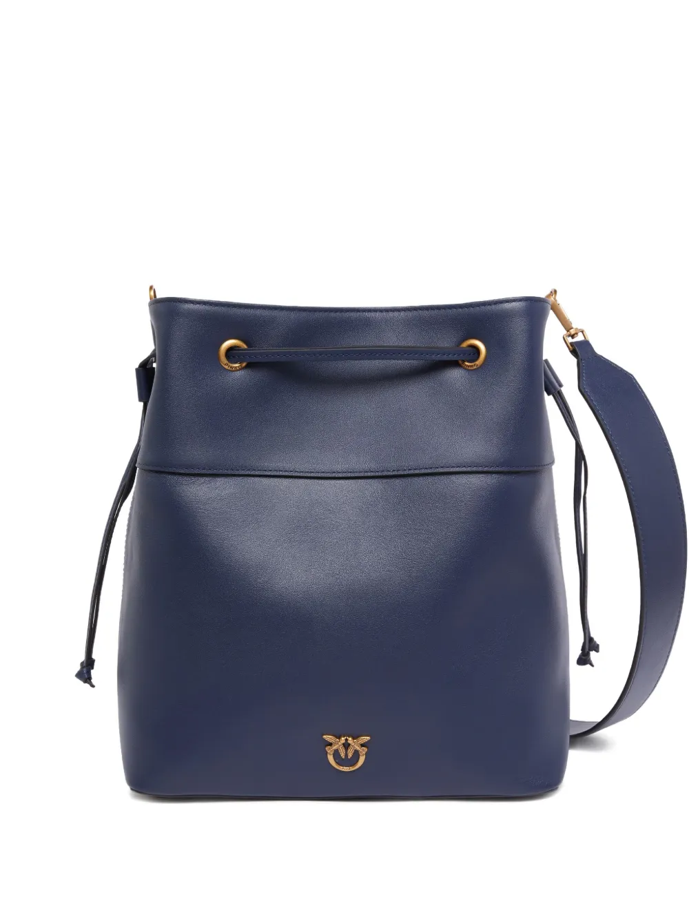 Сумка-ведро среднего размера с завязкой и логотипом PINKO, синий
Сумка-ведро среднего размера с завязкой и логотипом PINKO, синий