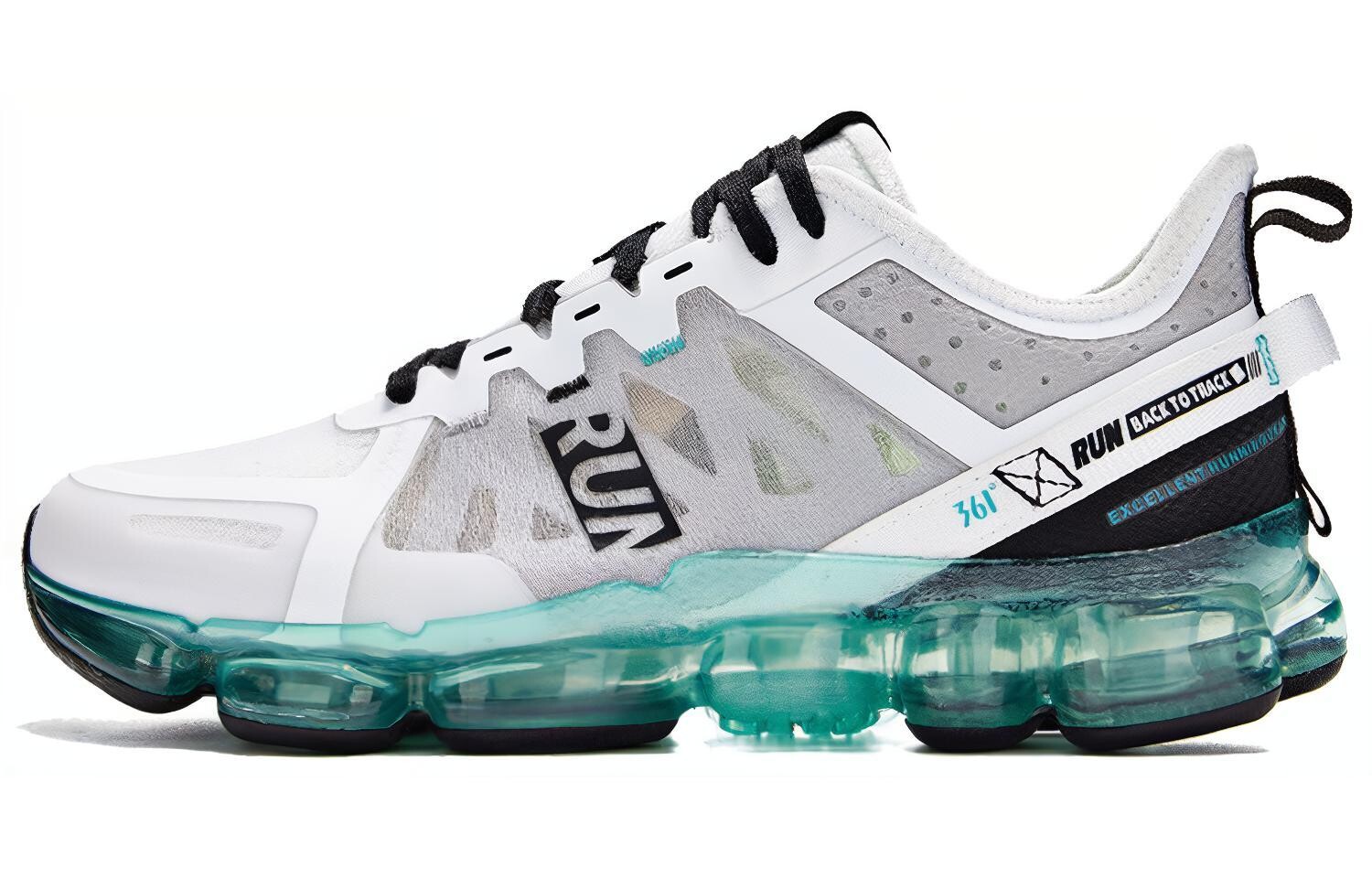 Кроссовки мужские с низким верхом белый/зеленый 361°
Кроссовки мужские с низким верхом белый/зеленый 361°